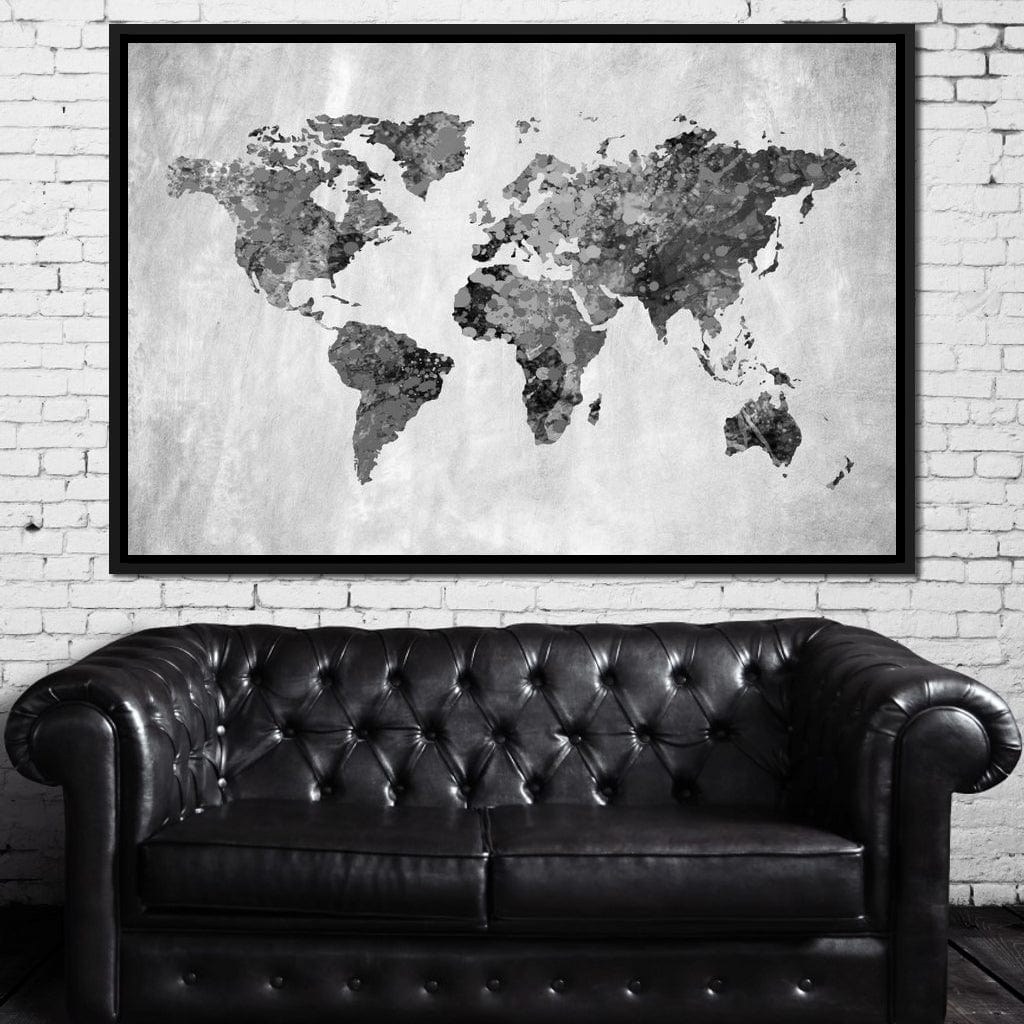 World Map 9 - Mateo Canvas Wall Art