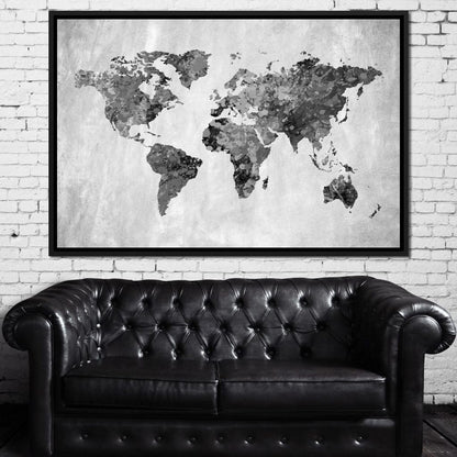 World Map 9 - Mateo Canvas Wall Art