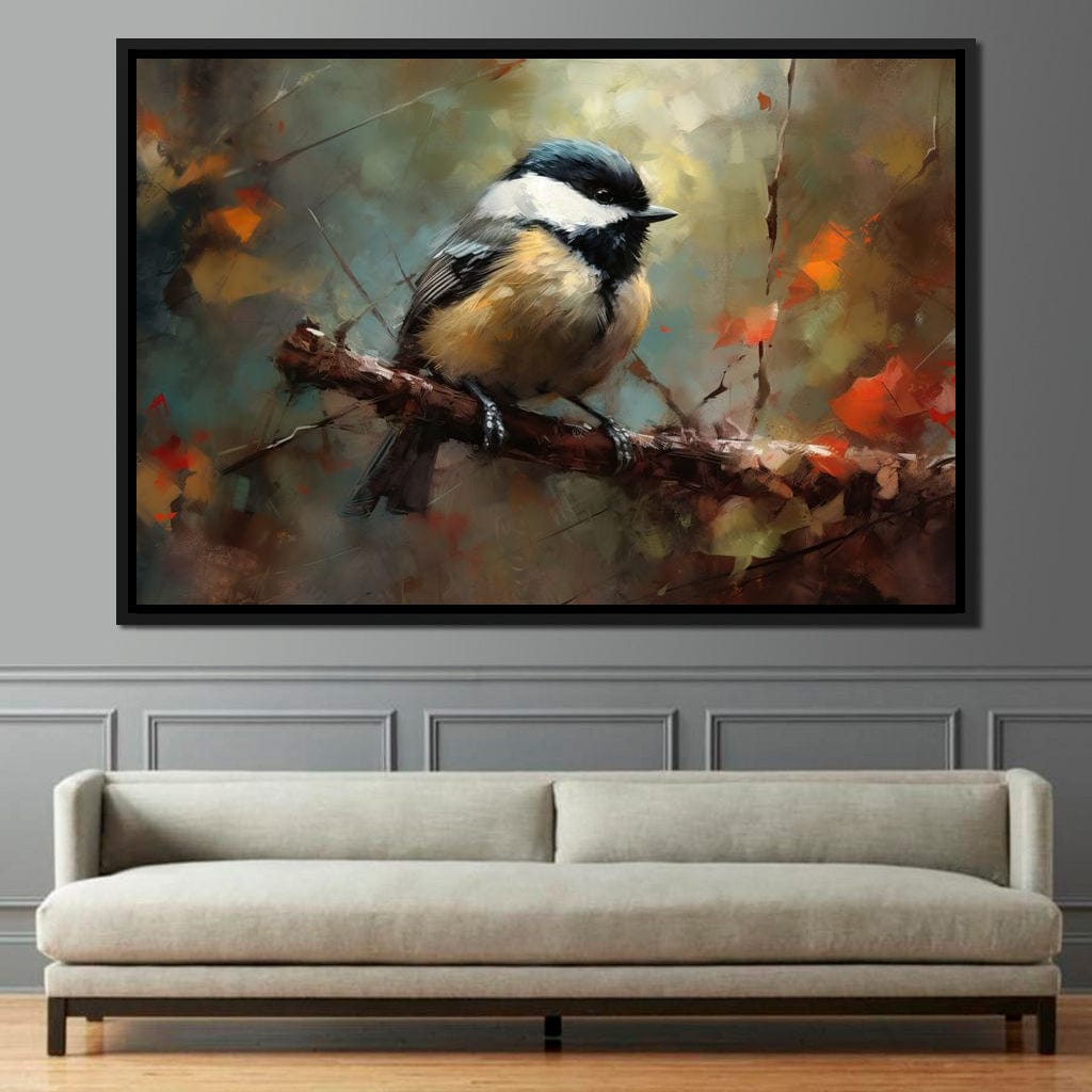 Black-Capped Chickadee Canvas Wall Art