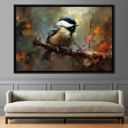 Black-Capped Chickadee Canvas Wall Art