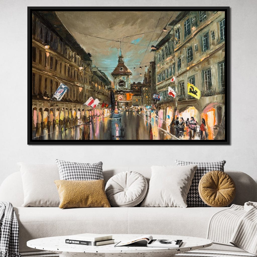 European City Canvas Wall Art