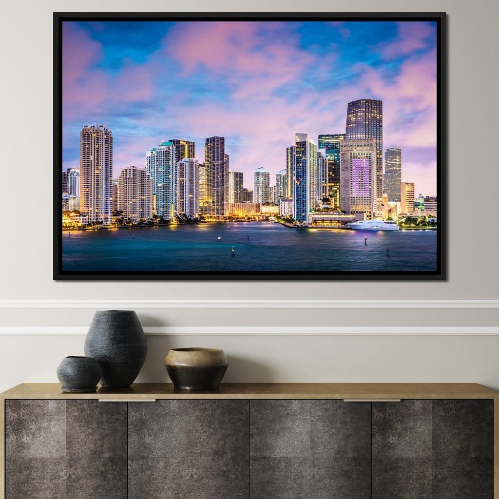 Downtown Miami Canvas Wall Art