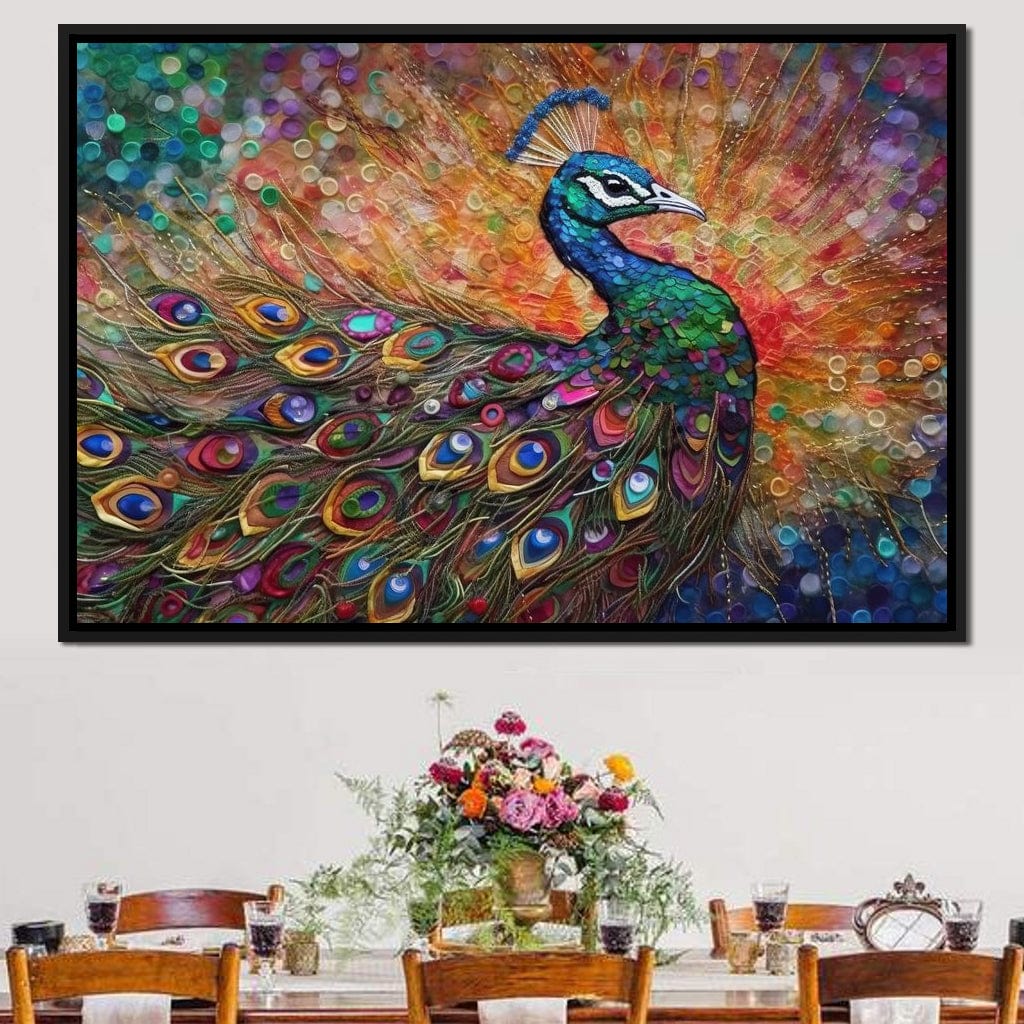 Peacock Fantasy Canvas Wall Art