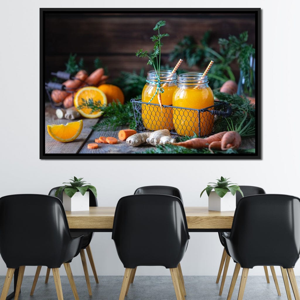 Fresh Orange Juice Canvas Wall Art