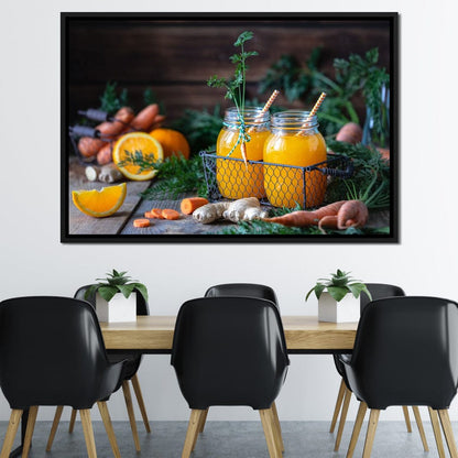 Fresh Orange Juice Canvas Wall Art