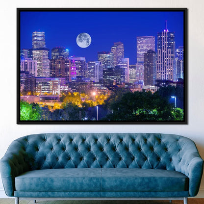 Denver Skyline Canvas Wall Art