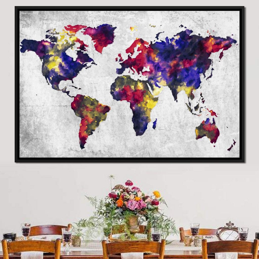 World Map 1 - Mateo Canvas Wall Art