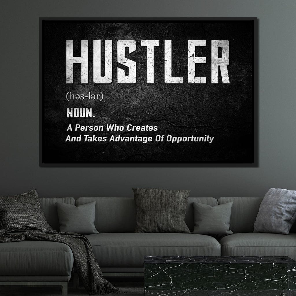 Hustle Canvas Wall Art