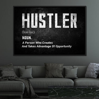 Hustle Canvas Wall Art