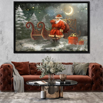 Christmas Night Canvas Wall Art