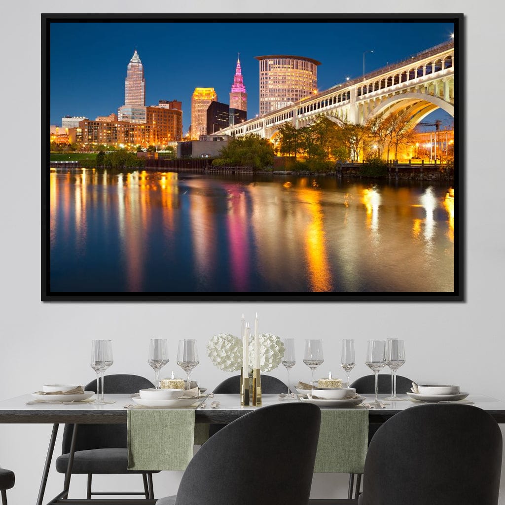 Cleveland Skyline Canvas Wall Art