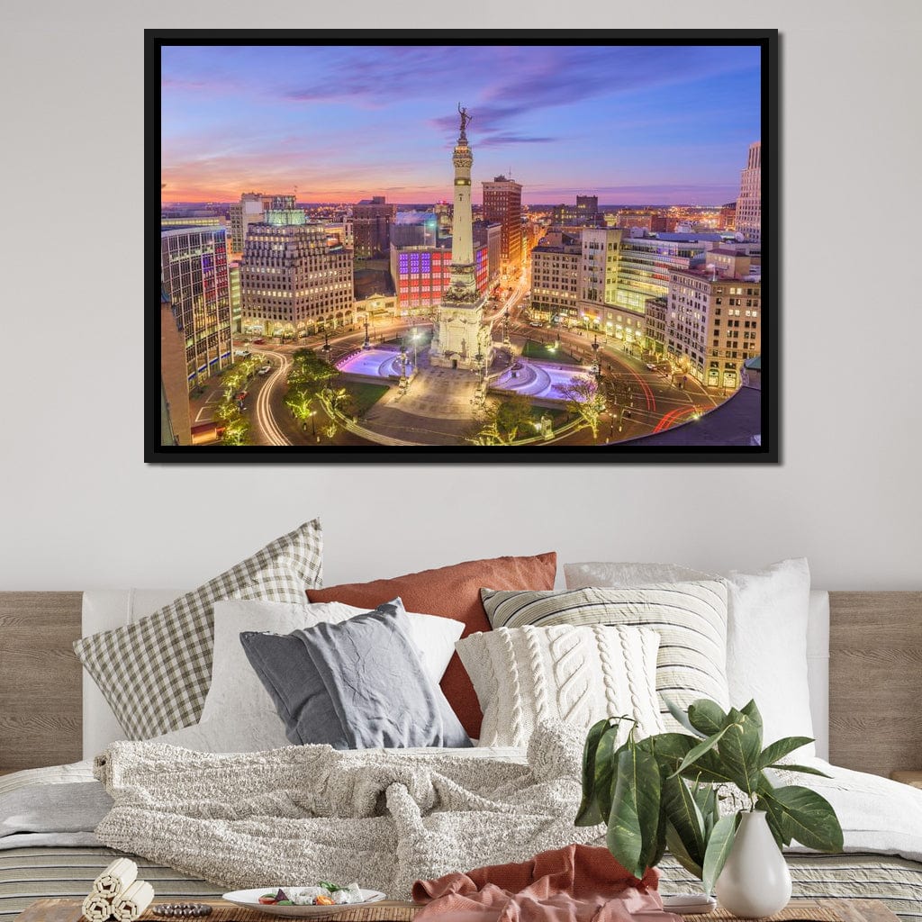 Indianapolis Skyline Canvas Wall Art