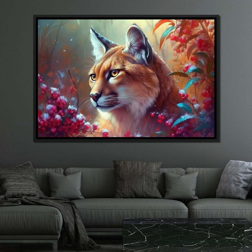 Winter Puma Canvas Wall Art