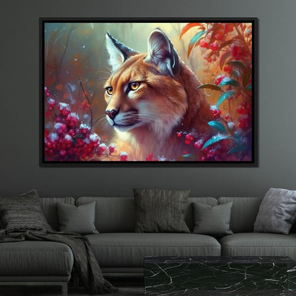 Winter Puma Canvas Wall Art