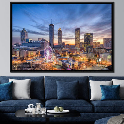 Atlanta Skyline Canvas Wall Art
