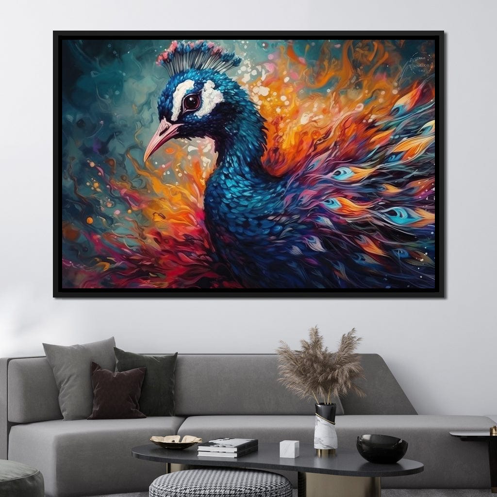 Vibrant Peacock Canvas Wall Art