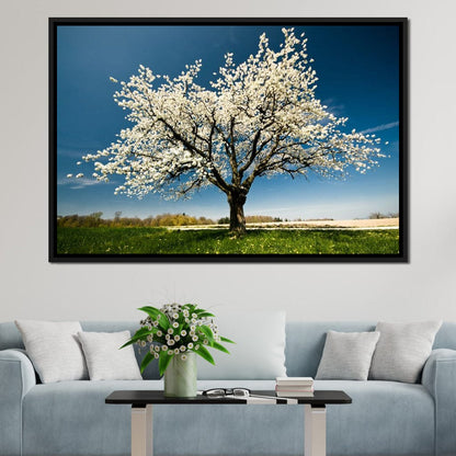 White Tree Canvas Wall Art