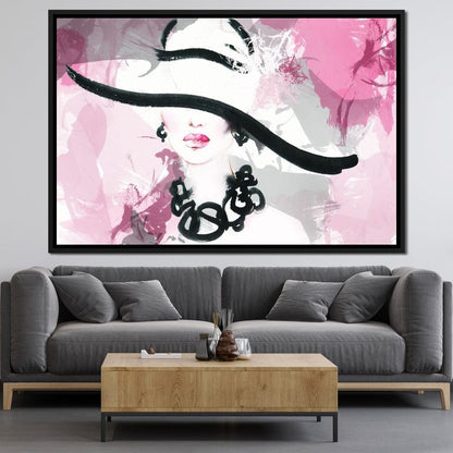 Fashionista Portrait Canvas Wall Art