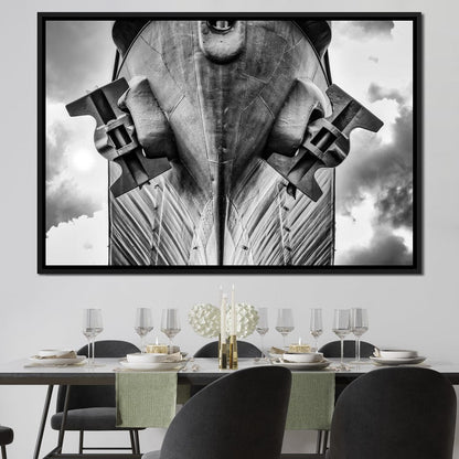 WWII Battleship Canvas Wall Art