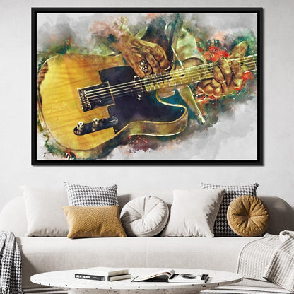Keith Richards' Electric Guitar Canvas Wall Art