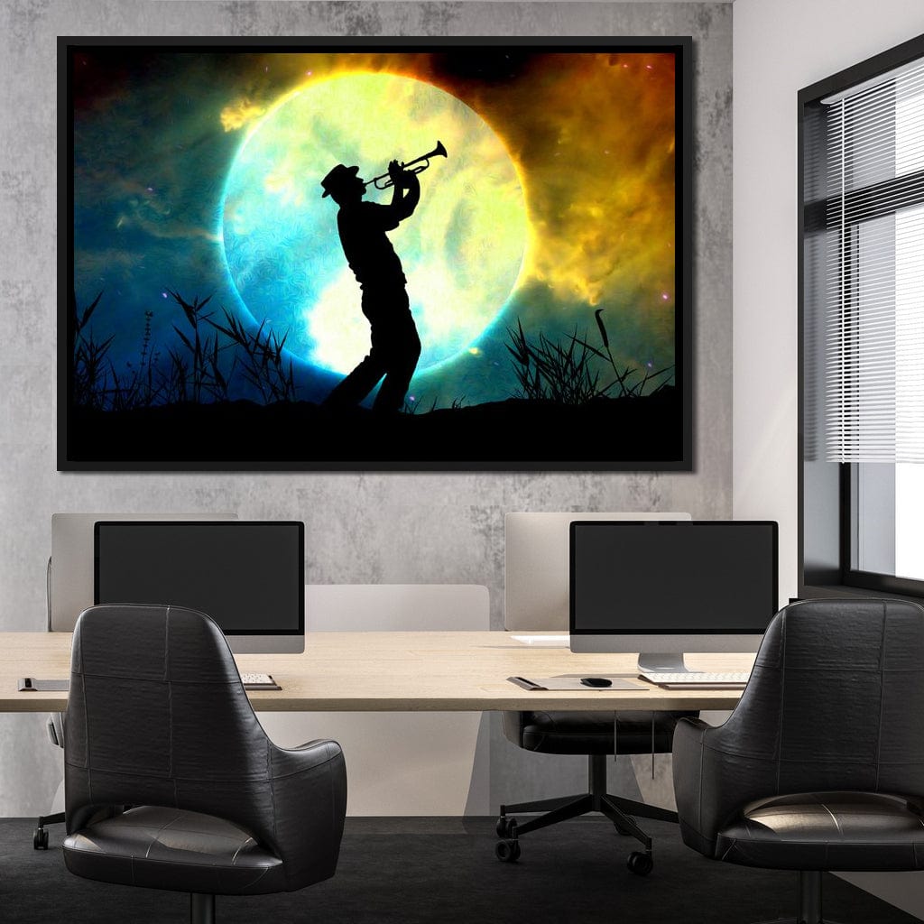 Space Trumpeter Canvas Wall Art