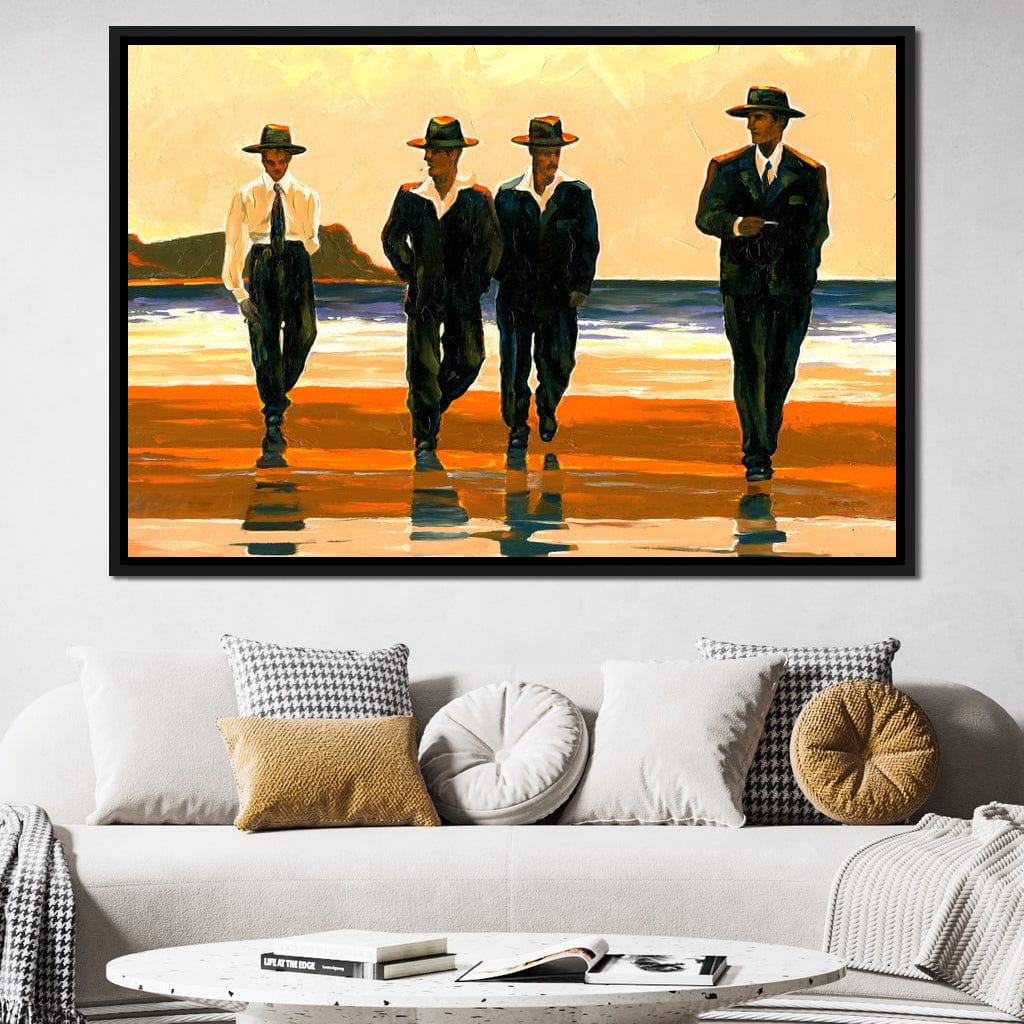 Men's On The Beach Canvas Wall Art