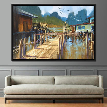 Fishing Pier Canvas Wall Art