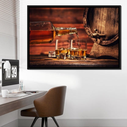 Whiskey Night Canvas Wall Art