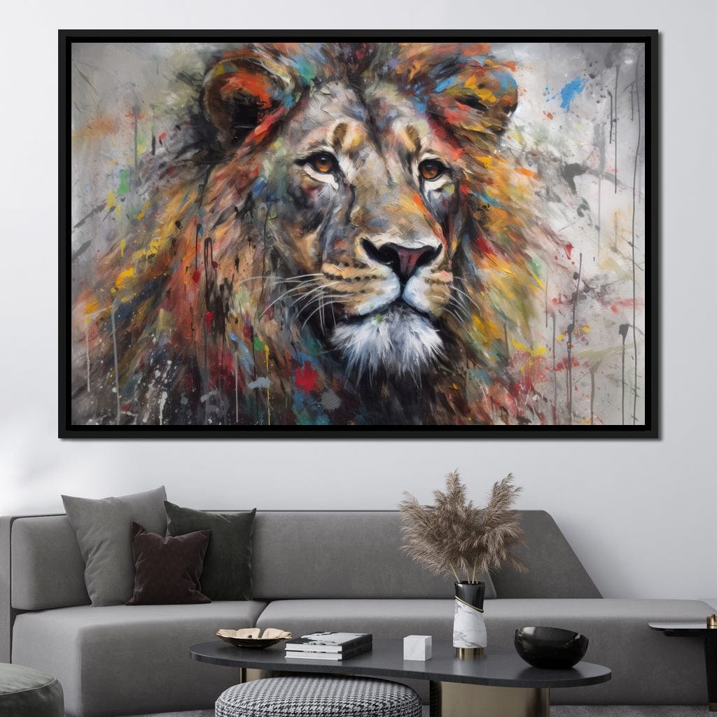Urban Jungle: Lion Canvas Wall Art