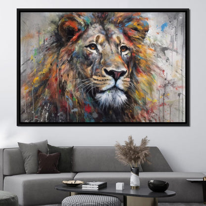 Urban Jungle: Lion Canvas Wall Art