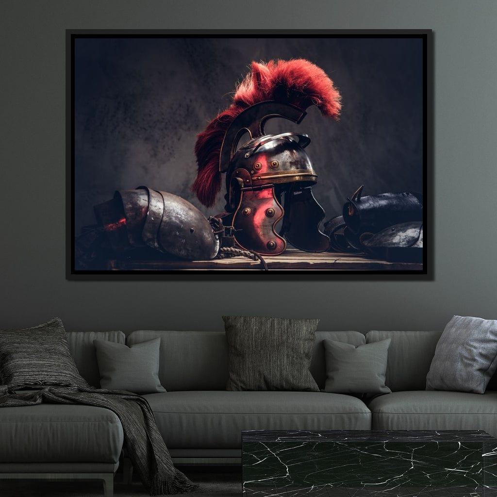 Roman Warrior Helmet Canvas Wall Art