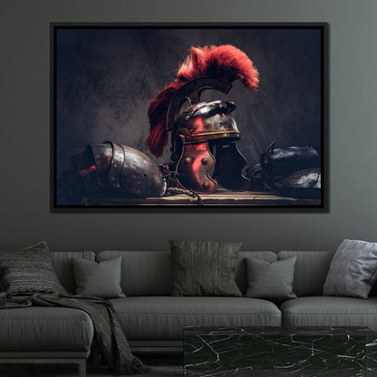 Roman Warrior Helmet Canvas Wall Art