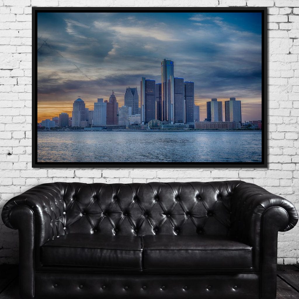 Detroit Skyline Canvas Wall Art