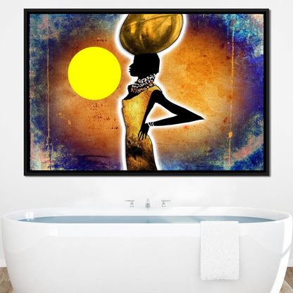 African Woman Canvas Wall Art
