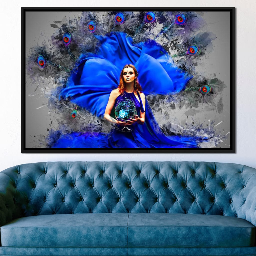 Feather Gown Canvas Wall Art