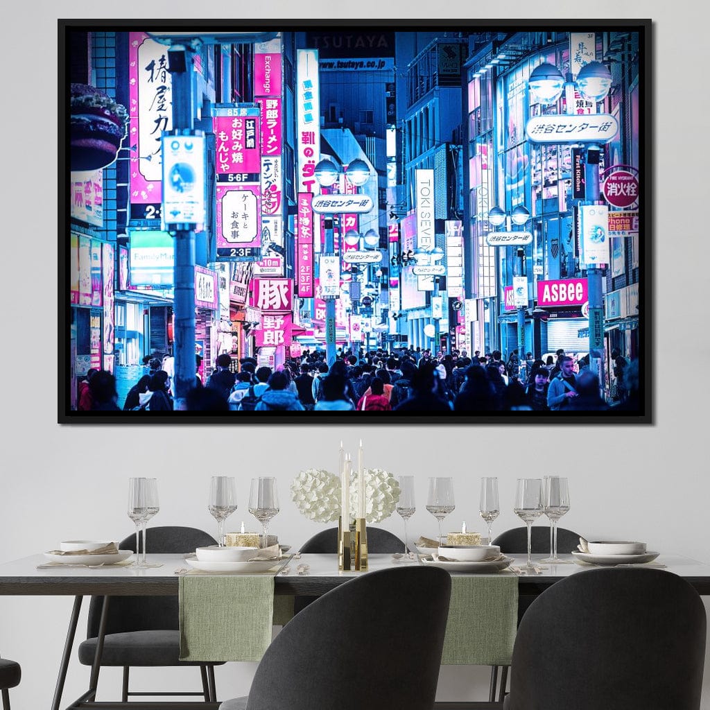Cyberpunk Street Canvas Wall Art