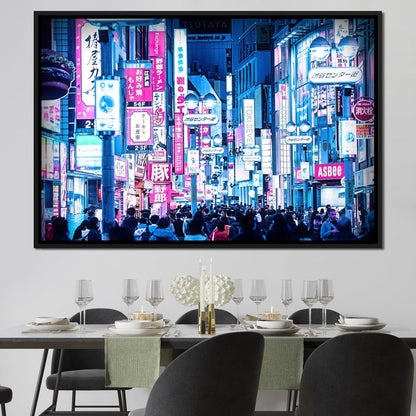 Cyberpunk Street Canvas Wall Art