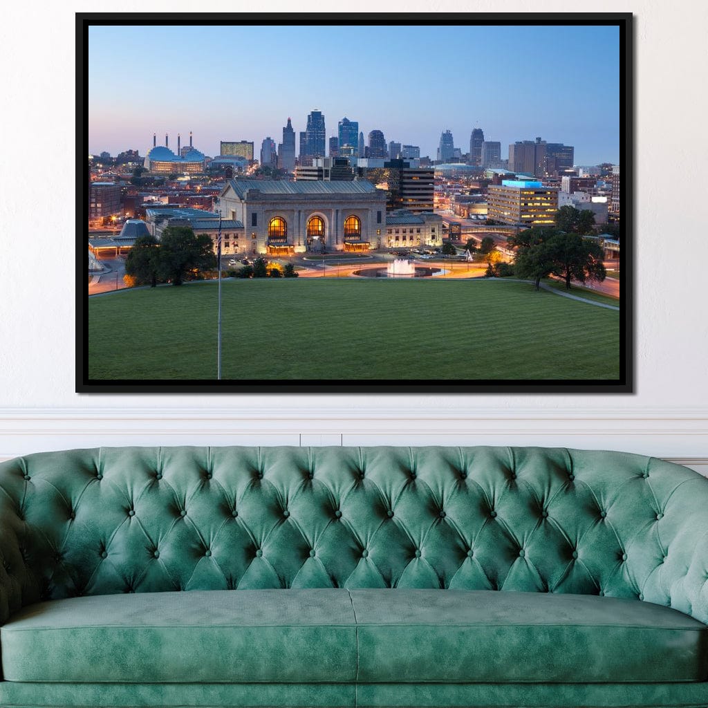 Kansas City Skyline Canvas Wall Art