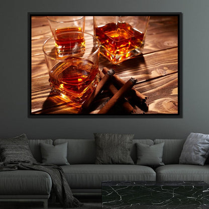 Cognac & Cigars Canvas Wall Art
