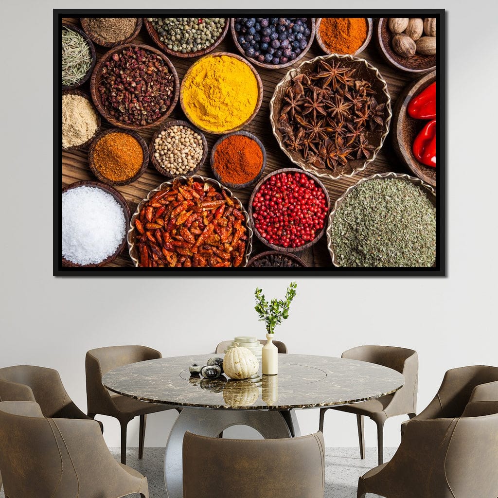 Spices Selection Canvas Wall Art
