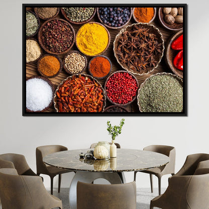 Spices Selection Canvas Wall Art