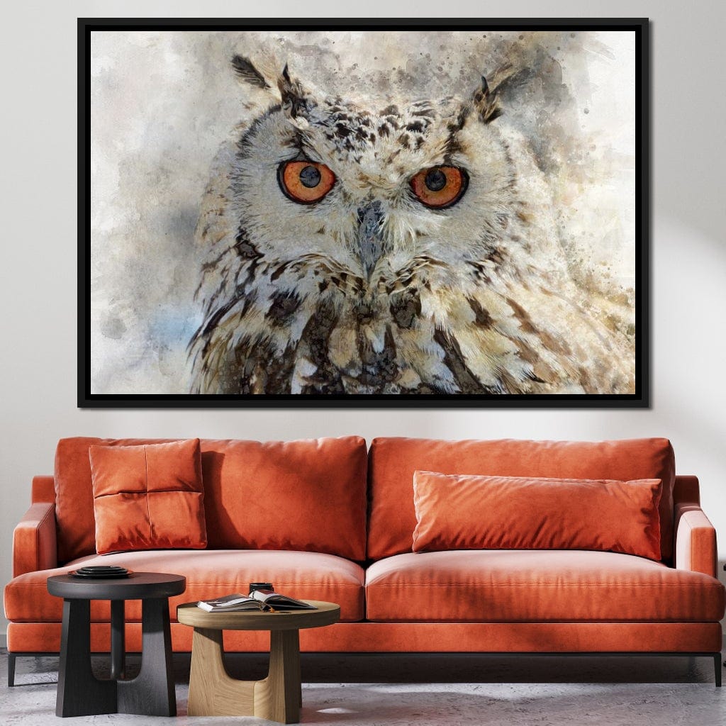 Eurasian Owl Canvas Wall Art
