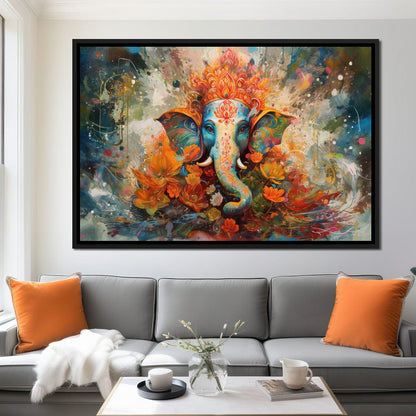 Ganesha's Grace Canvas Wall Art