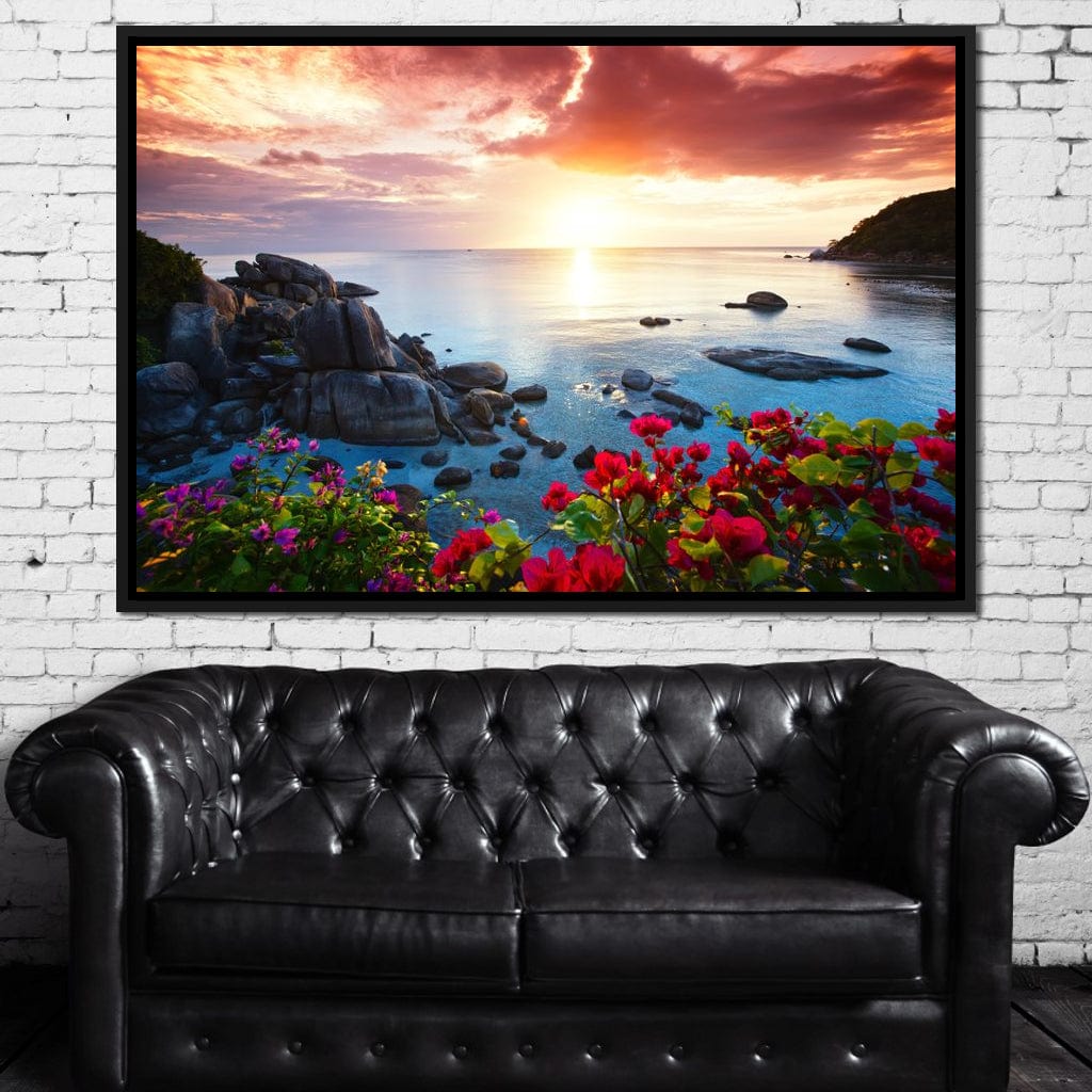 Tranquil Beach Resort Canvas Wall Art