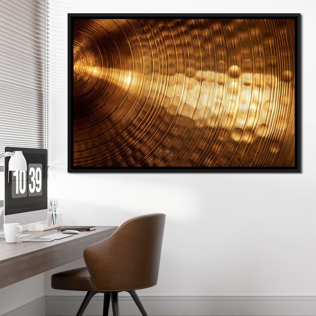 Golden Cymbal Canvas Wall Art