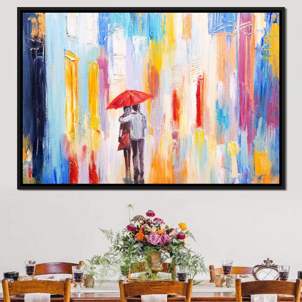 Romantic Rain Canvas Wall Art