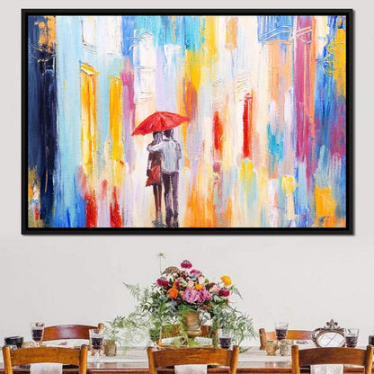 Romantic Rain Canvas Wall Art