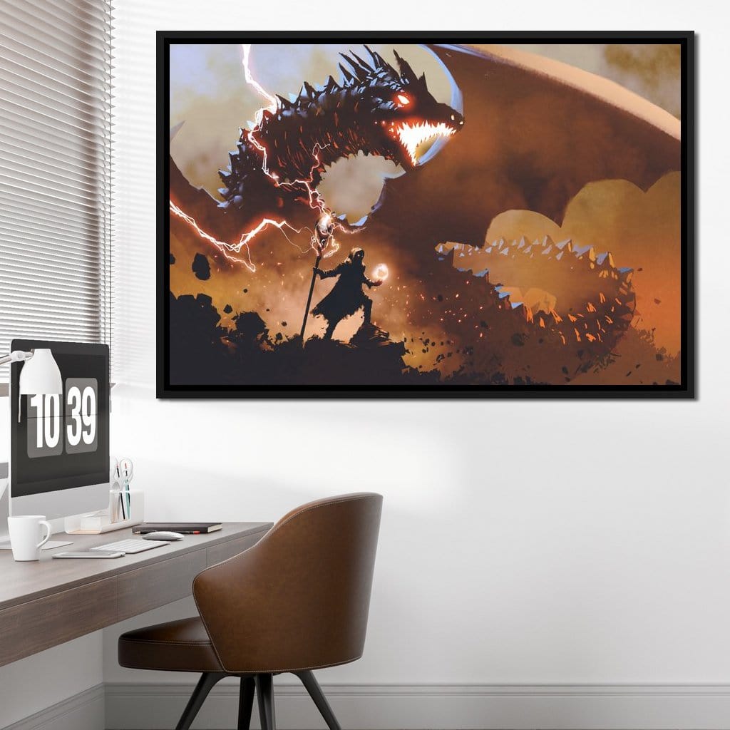 Black Magic Wizard Canvas Wall Art