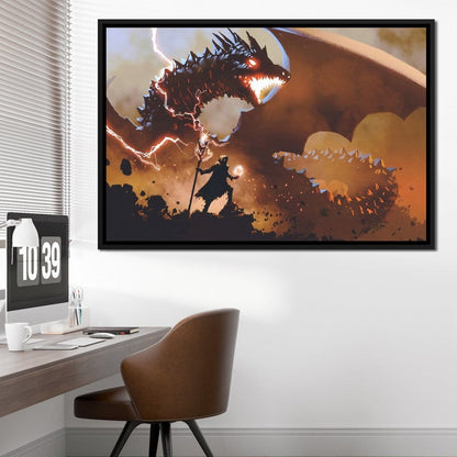 Black Magic Wizard Canvas Wall Art