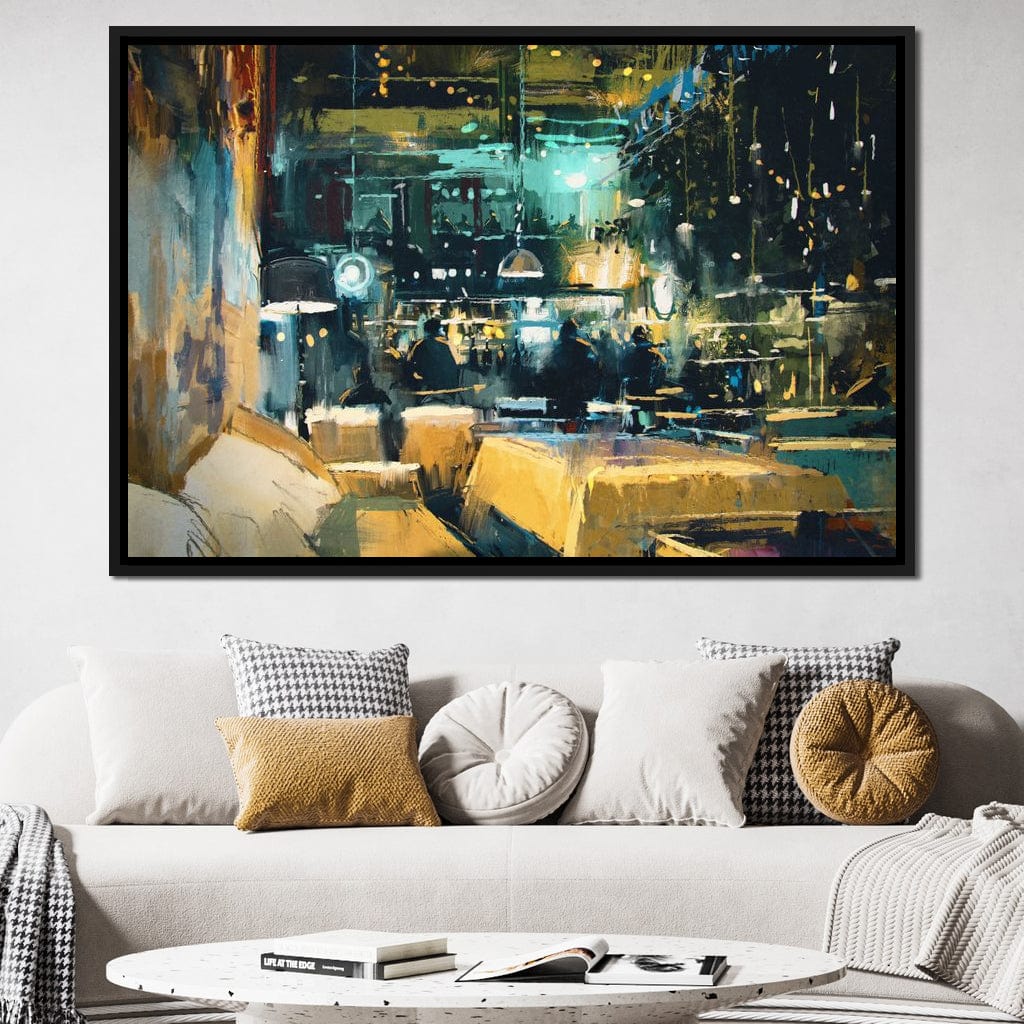 Cozy Restaurant Canvas Wall Art